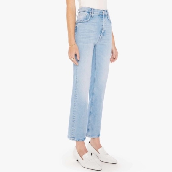 MOTHER The Tripper Flood Fray jeans SIZE 25 light buttons fly limited edition - Picture 3 of 15